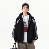 A410-WT93319-P90限价139美式撞色条纹休闲外套-华棉复合仿棉420G，男装夹克，电商A410