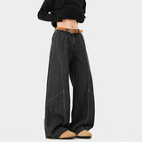 A410-K8799-特批55限价109-美式设计感阔腿牛仔裤-320g竹节牛仔布，男装牛仔裤，电商A410