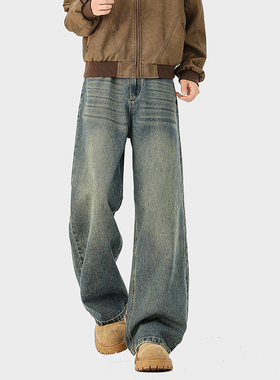 A410-K7910-特批50限价99-美式水洗直筒牛仔裤-320g牛仔面料