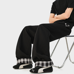 A410-K7907-特批50限价99成分65%棉35%聚酯纤维-310g磨毛卫裤面料，男装休闲裤，电商A410