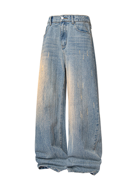 A410-K8798-特批55 限价109-美式做旧水洗牛仔裤-320g竹节牛仔布