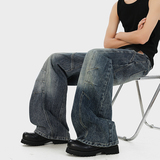 A410-K7940-P80限价119-美式解构水洗牛仔裤-320g竹节牛仔面料，男装牛仔裤，电商A410