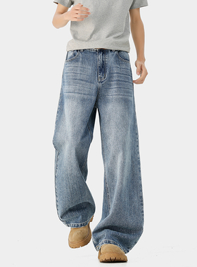 A410-K7911-特批50 限价99-美式水洗直筒牛仔裤-320g竹节牛仔面料