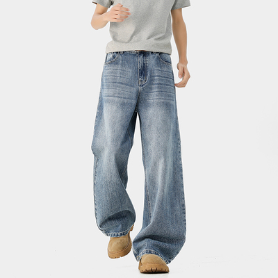 A410-K7911-特批50 限价99-美式水洗直筒牛仔裤-320g竹节牛仔面料