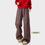 A410-K8783JR-P70限价109-美式格子加绒阔腿裤-格子面料380g左右，男装卫衣，电商A410
