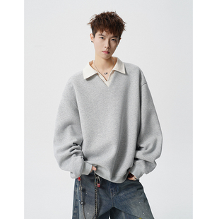 限价109 特批55 美式 复古假两件卫衣 华棉 A410 400G WT34719