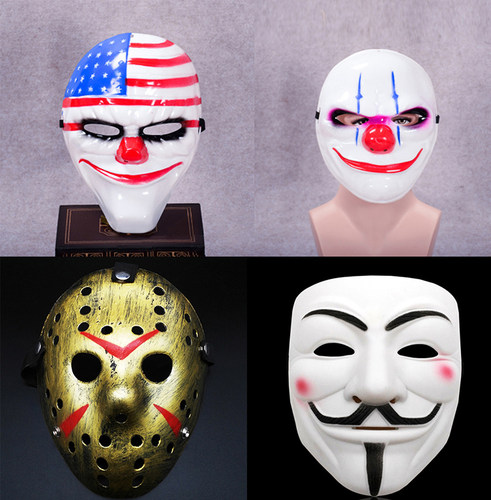 派对面具化妆舞会Payday2主题收获日2小丑V字仇杀队铁血战士杰森