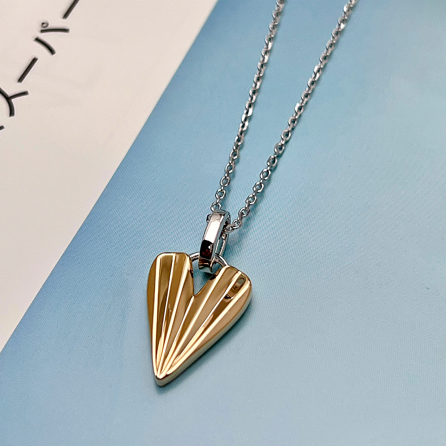 925银圣诞礼物爱心长项链毛衣链