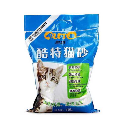 猫清洁用品酷特猫砂除臭超强吸附结团特价促销10L29省包邮 - 封面