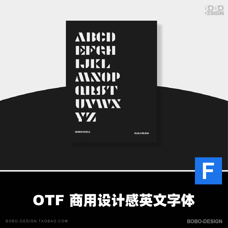 英文免费商用字体时尚潮流简约设计感海报标题PS平面设计师素材ai