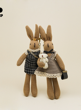 marchimarli 小众手工定制小兔子包包挂件公仔钥匙扣