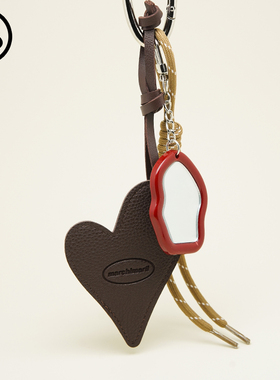 marchimarli 原创手工爱心皮牌miu系组合挂绳包包挂件钥匙扣挂饰