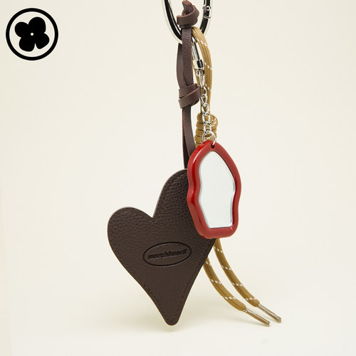 marchimarli 原创手工爱心皮牌miu系组合挂绳包包挂件钥匙扣挂饰