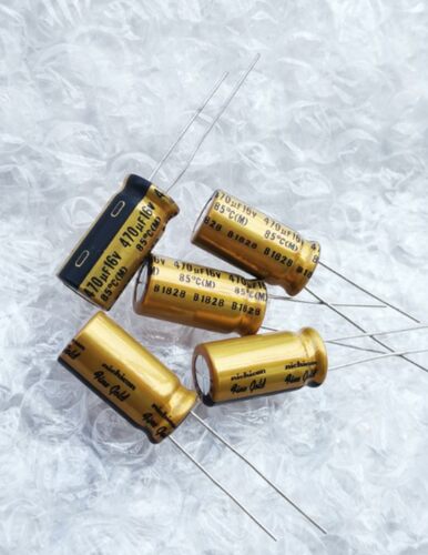 50只=115元nichicon尼吉康 FG fine gold 16V470UF/16V电解电容器