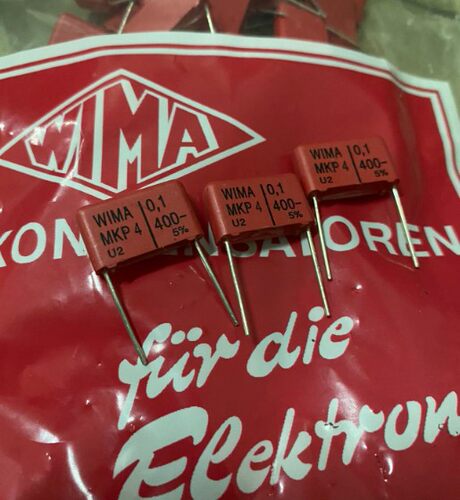 50只=45元威马WIMA MKP4系0.1uF/400V100nf u1 104薄膜电容器15MM