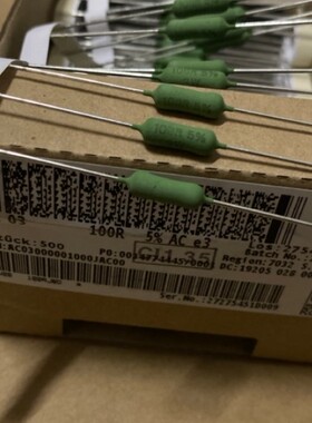 100个=60元 美国 VISHAY 3W100R 100欧 AC03 发烧电阻 绕线电阻器