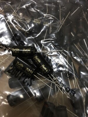50只=100元 50V20UF 代 50V22UF  松下 BP 金字 无极铝电解电容器