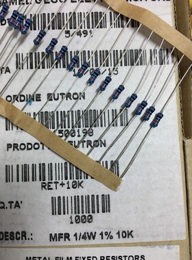 100只=20元 10K WELWYN 英国 韦尔文 MFR4 0.25W 金属膜电阻器
