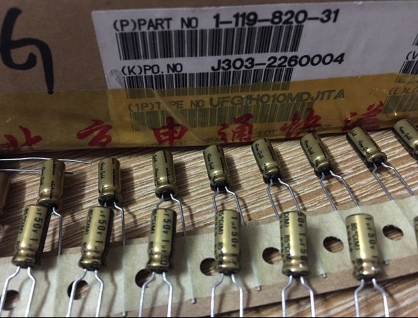 100只=32元尼吉康nichicon （fine gold）FG 50V1UF电解电容器50V