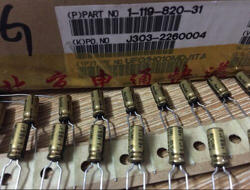 100只=32元尼吉康nichicon （fine gold）FG 50V1UF电解电容器50V