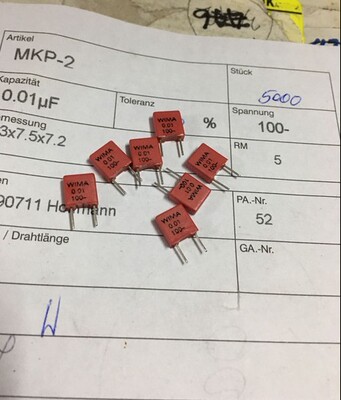 100只=95元 100v 0.01UF 103 10NF 德国WIMA红威马MKP2薄膜电容器