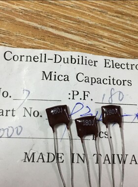 100只=100元 美国 CDM 银云母 电容器500v180PF 500V180P 181云母