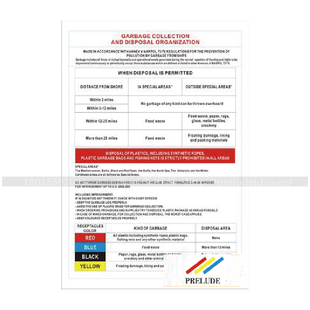 船用IMO标志标牌 垃圾收集及处理 420 X 297MM