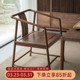 新中式 黑胡桃木红木实木圈椅围椅茶椅子主人椅官帽椅太师椅三件套