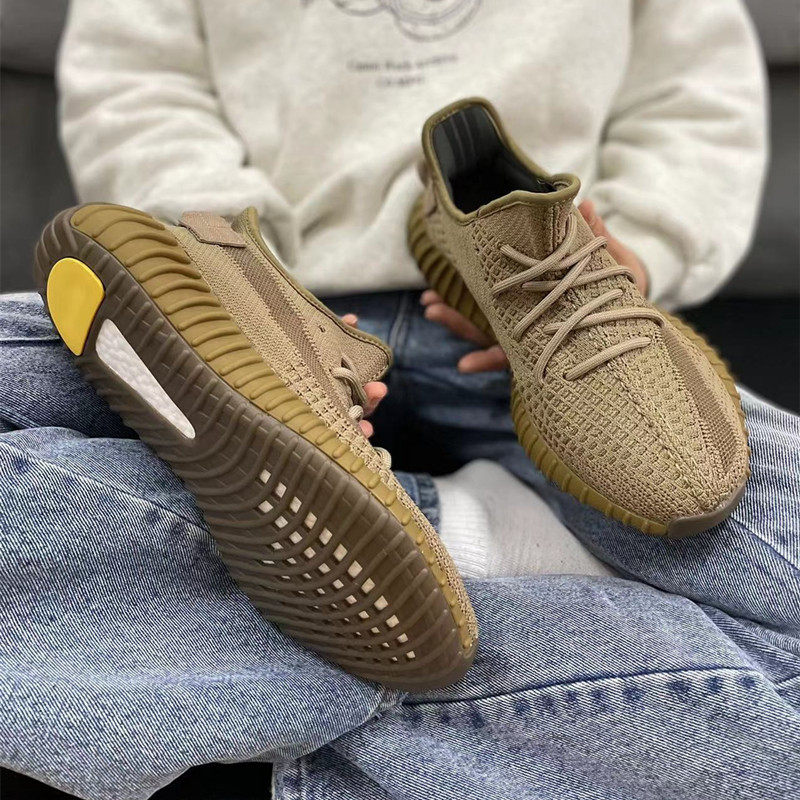 莆田椰子鞋女350地球棕色夏季软底轻便跑步运动鞋美洲限定高 版本