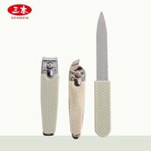 三本指甲剪指甲锉指甲刀平口斜口指甲钳耐磨美甲工具套装