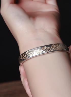 纯手打妈妈镯999足银中式宠妈礼