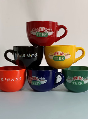 美式老友记咖啡杯大容量早餐杯central perk燕麦泡面杯下午茶杯子