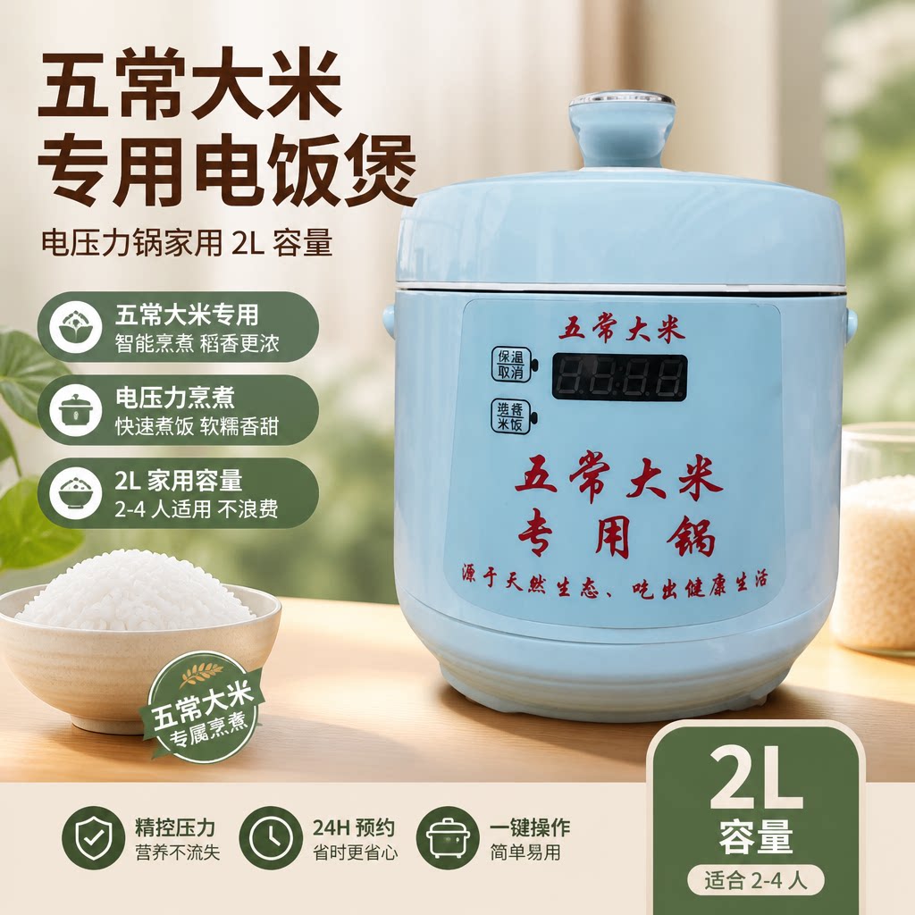 金稻典电压力锅家用2L容量五常大米专用电饭煲图片