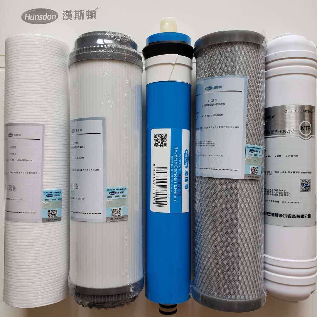 正品汉斯顿净水器HSD-RO75E-01-02-03-04-09-1502全套RO五级滤芯