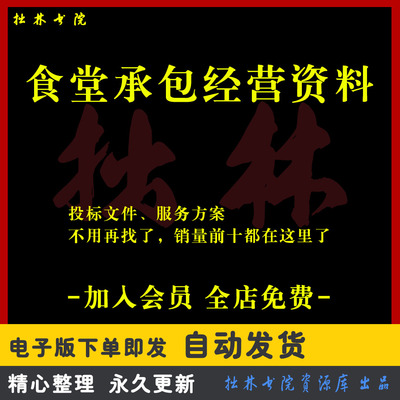 A117食堂承包经营服务方案学校员工餐厅运营管理制度应急预案投标