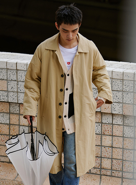 BalmacaanCoat日系巴尔马肯风衣cityboy宽松长款外套男女