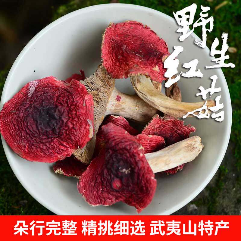 野生红菇干货福建武夷山红蘑菇250g天然煲汤菌包邮