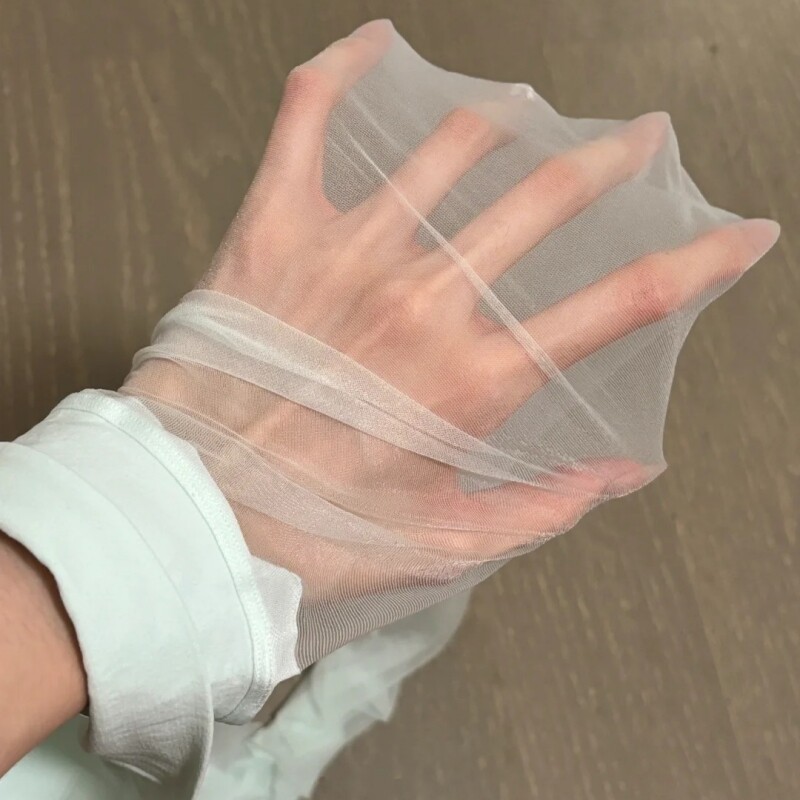 薄荷曼薄绿美白美肤袜