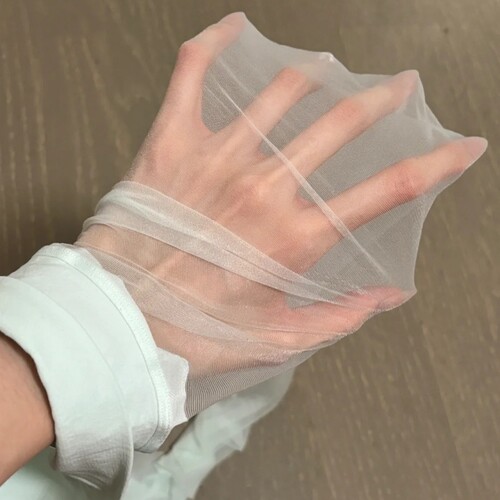薄荷曼薄绿美白美肤袜