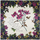 女士仿真丝大方巾丝巾围巾 日韩手绘玫瑰花 麦桐丝巾 90cm