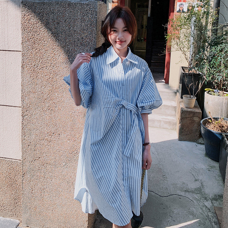 大货已出条纹衬衫裙8200P105158,女装连衣裙,浙宝265