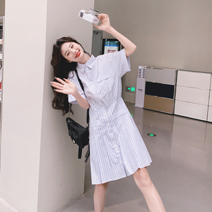 大货已出条纹连衣裙8587P115控178