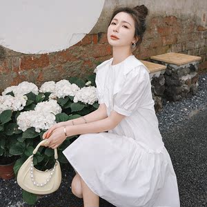 大货 白色连衣裙 8004 P105158图片