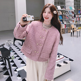 2024冬新款羊毛小香风短款双排扣上衣7071P165控248，女装毛呢外套，浙宝265