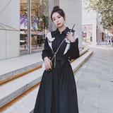 大货2022黑白拼接显瘦中长款连衣裙8838P115控168，女装连衣裙，浙宝265