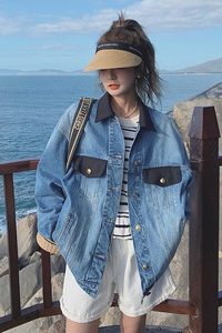 大货 2022撞色牛仔外套 W09-P125 控价188图片