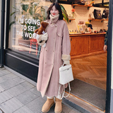 大货已出脏脏粉皮毛一体羊羔毛外套8501P210318，女装皮草，浙宝265