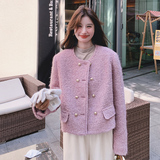 2024冬新款羊毛小香风短款双排扣上衣7071P165控248，女装毛呢外套，浙宝265