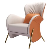 现代简约休闲椅 北欧轻奢ins风单人躺椅别墅会所客厅设计师沙发椅