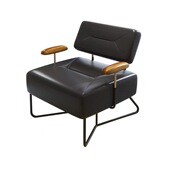 北欧千鸟格单人沙发家用设计师单椅美式 复古轻奢客厅阳台休闲椅子